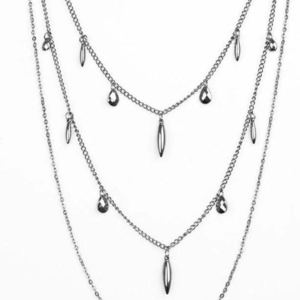 Paparazzi Black Multi-Layer Necklace  Bravo Bravado Fashion Jewelry